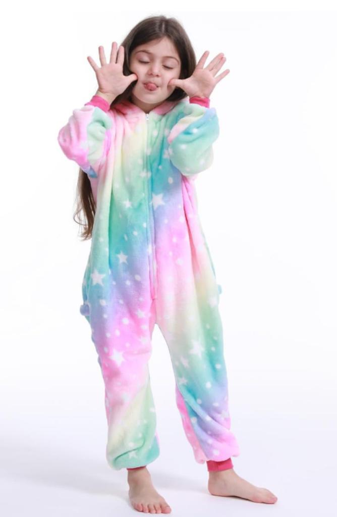 Pigiama Intero da Bambino Kigurumi Costume Unicorno 135-145 Cm [M-Onesie104]