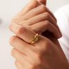 INS Geometric Stackable 18K Gold Plated Ring - Fashion Jewelry Gift