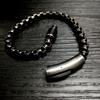 Accessories, Men'S Stainless Steel Square Pearl Bracelet, Creative Personality Trend Titanium Steel Hip Hop Jewelry