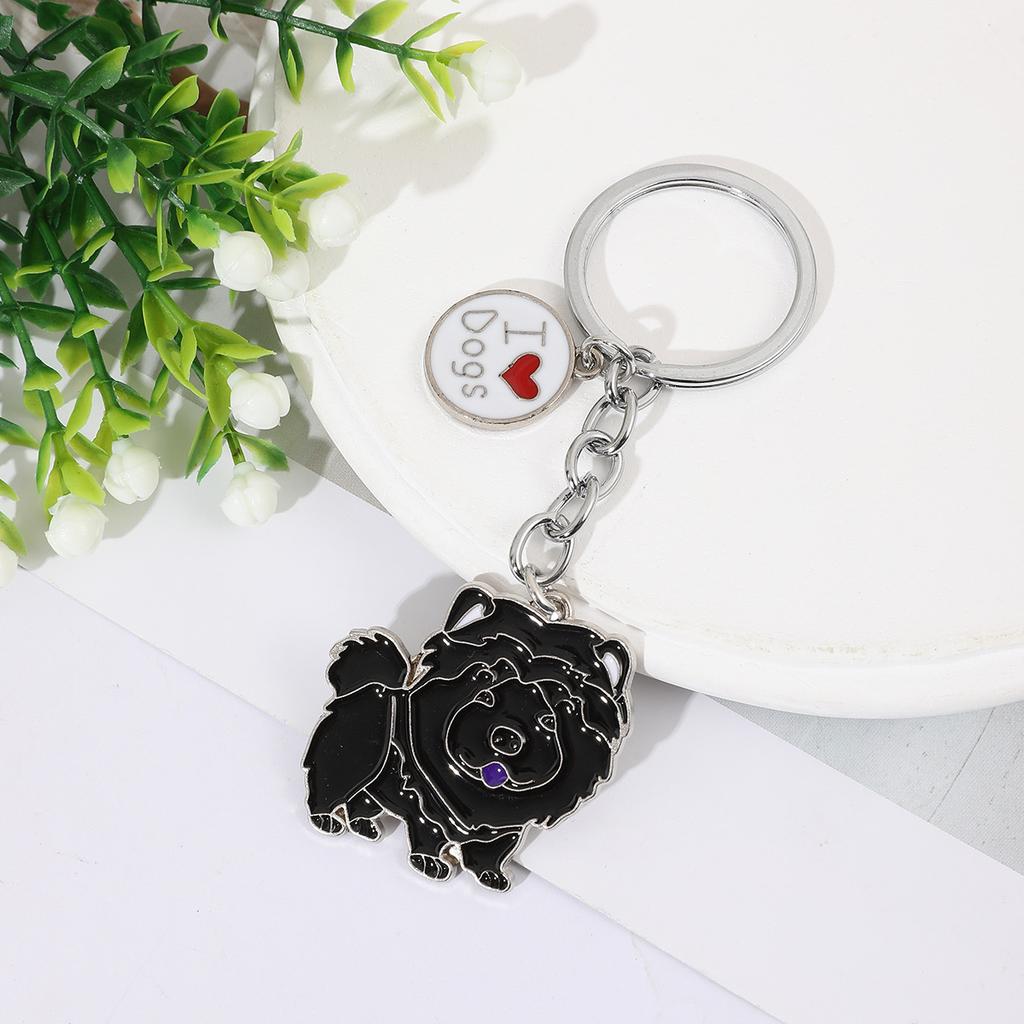 Cute Dog Keyring Gifts Fashionable Animal Charms Small Accessories Car Keyrings and Bag Charms