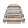 Oversized Fair Isle Knit Sweater Men Women Winter Warm Loose Fit Casual Crewneck Pullover