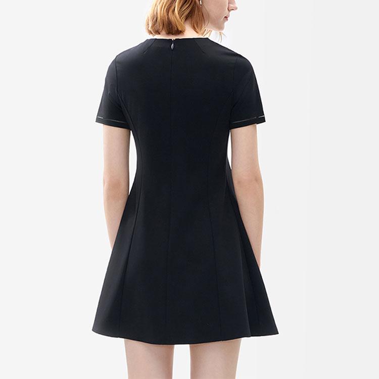 New FILA Short Sleeved Dresses Women's Jet Black F11W227308FBK