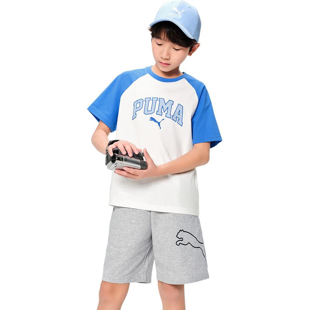 Men's T-Shirt PUMA Sportstyle T Shirt SS25 White Blue Tone Unisex