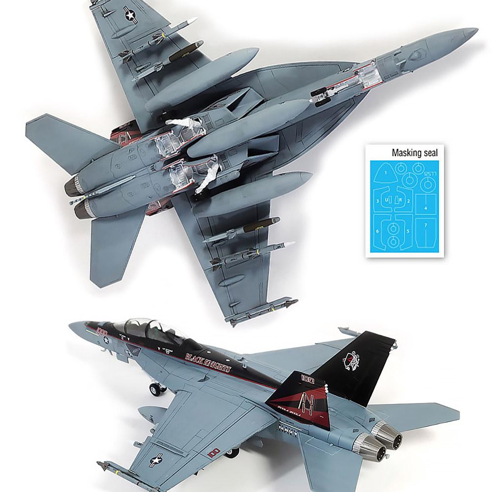 1/72 USN F/A-18F VFA-154 Black Knights #12577 Academy Model Kit DIY Assembly Puzzles Military Building Blocks Toy