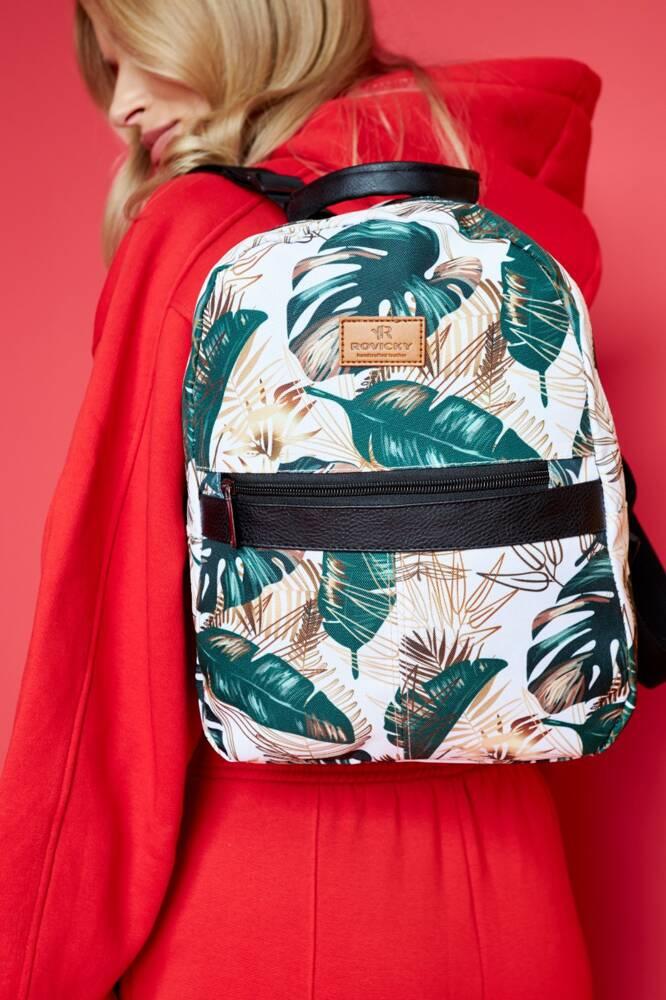 Patterned, urban women's backpack - Rovicky