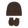 4 Set Baby Bonnet Cap Feature Foldable Edge with Mittens Cotton Fabric Gentle On Sensitive Skin Multiple Color Available