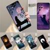Anime Mond Katze Handyhülle für Samsung Galaxy note 10 pro S26 Ultra S23 S24 FE S25 S21 S22 PLUS stoßfeste Hülle