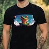 Men's T-Shirt Frog In Anime Style Motif Cotton Size XS To 5XL