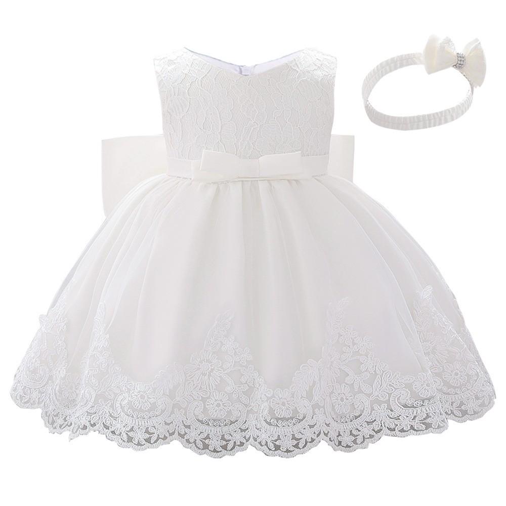 Toddler Kids Princess Party Dresses for Girls Lace Baptism Dress Elegant 1st Birthday Christening Tutu Gown Children Wedding Dress
