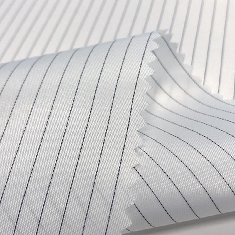 

100x100cm Anti-static Fabrics Dust-proof and Clean Clothing Fabrics Conductive Anti-static Silk Striped Work Clothes Fabrics 100X100CM