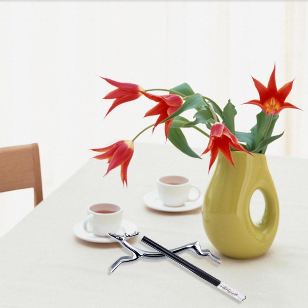 1PCS Cutlery Rest Silver Chopstick Stand Cutlery Rest Silver Zinc Alloy Animal Shape For Fork Spoon Dining Table Accessories