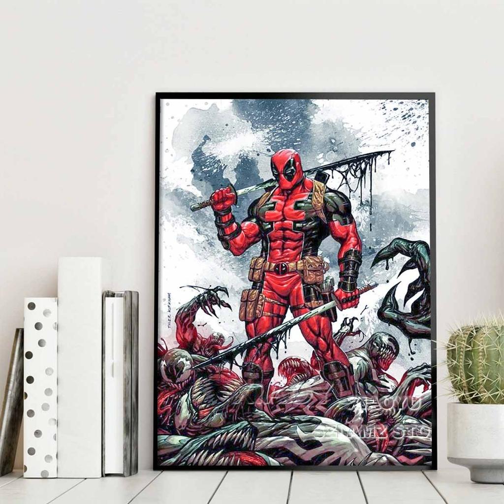 5D DIY Diamond Art Painting Kits for Adults, Deadpool Full Round Crystal Diamond Kits for Beginner for Home Wall Decorate