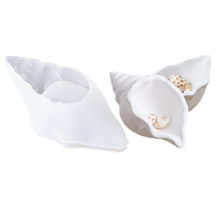Silicone Moulds Conch Candle Jar Molds Jewelry Storage Box Molds Epoxy Resin Molds Plasters Molds for Home Decoration