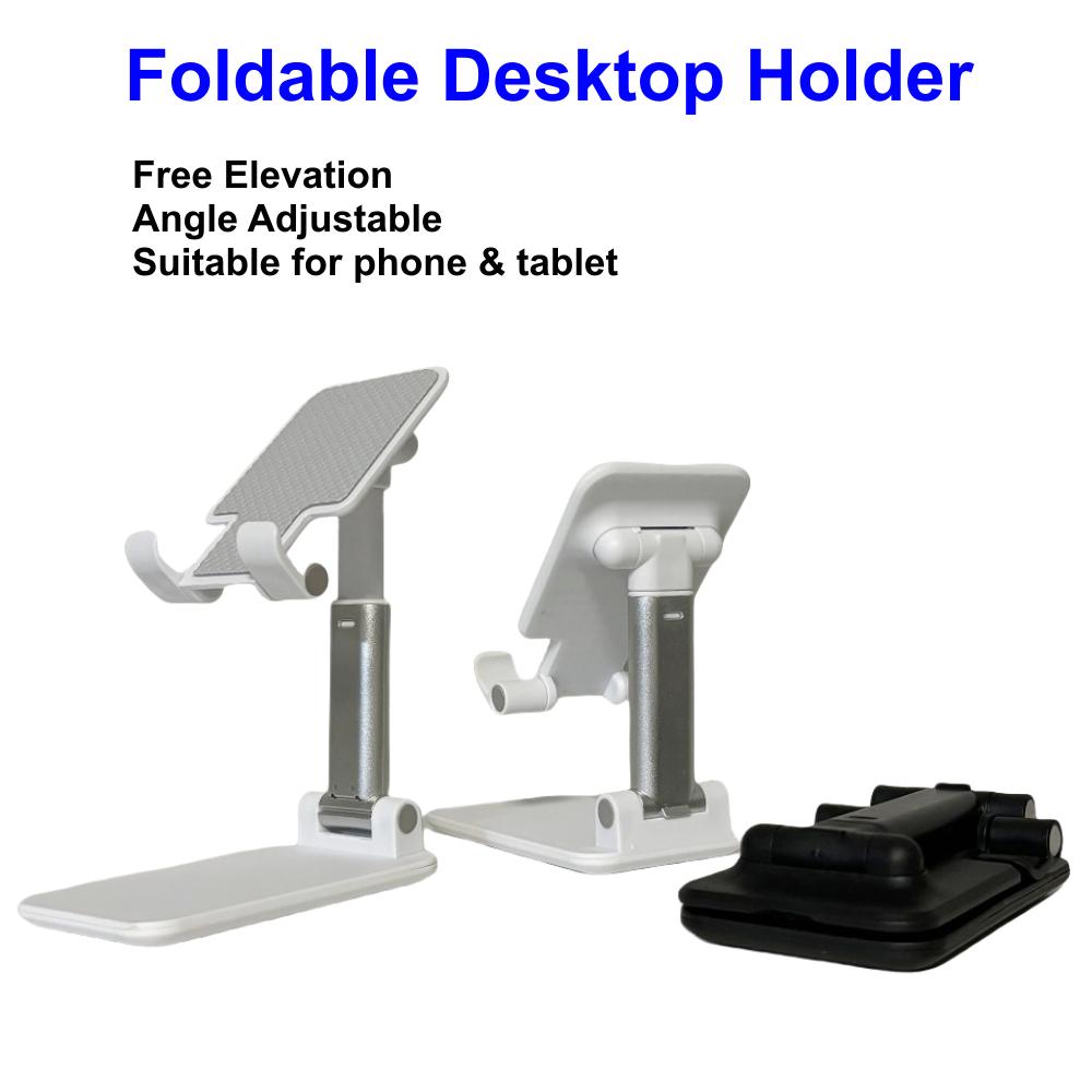 Free Elevation Tablet Desk Stand Holder Foldable Mobile Phone Support Adjustable Angle &  Height Cell Phone Stand