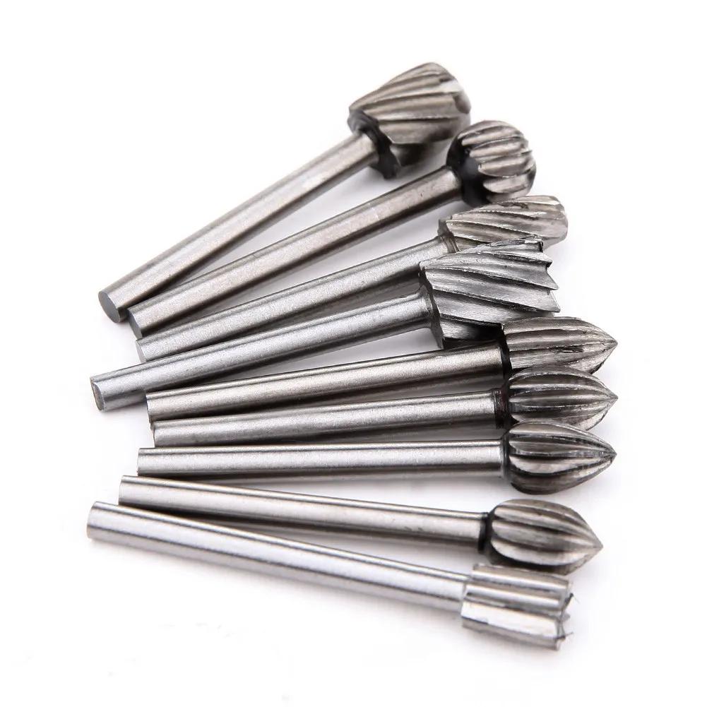 20pcs HSS Routing Wood Rotary Milling Cutter Tool Set High Quality Woodworking Burr Bit Grinder 3mm High-speed Steel Wood Cutter