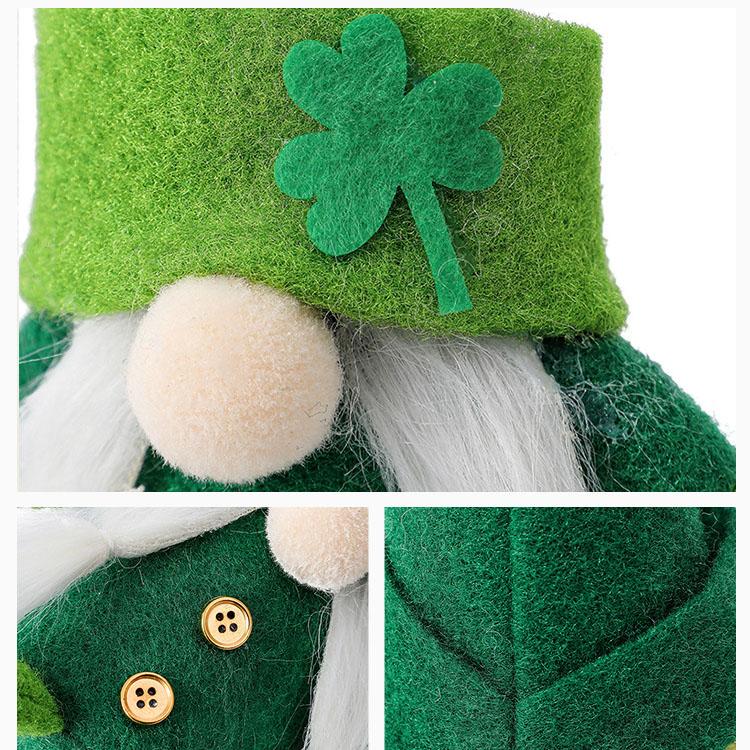 Nowa lalka Rudolpha irlandzki festiwal sztuczek lalka cuckold bez twarzy stary zielony liść dekoracje świąteczne