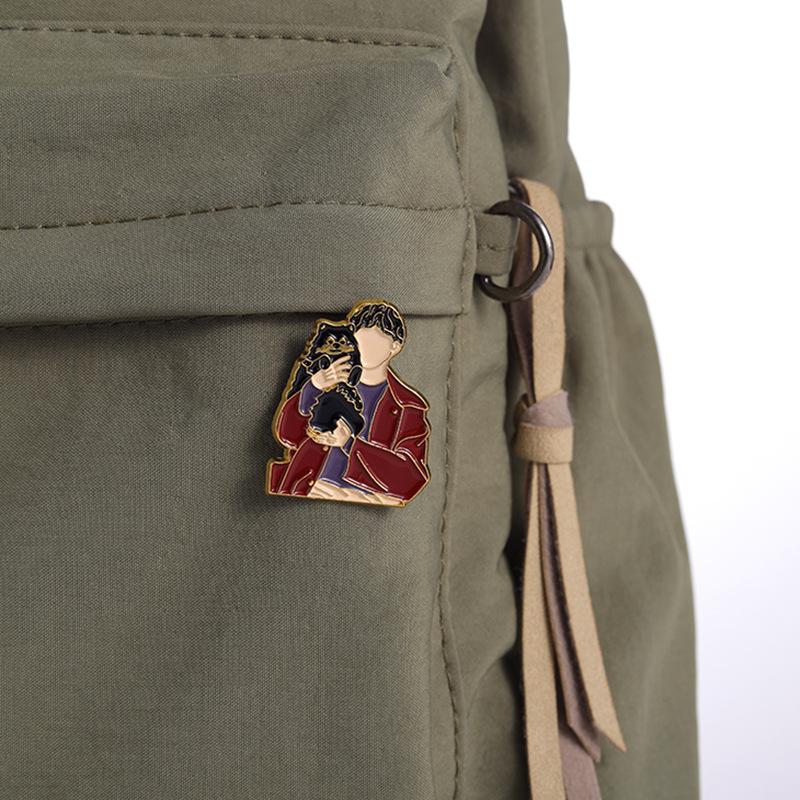 Cartoon Eyecatching Character Brooches Colorful Alloy Pins For Trendsetting Fashion