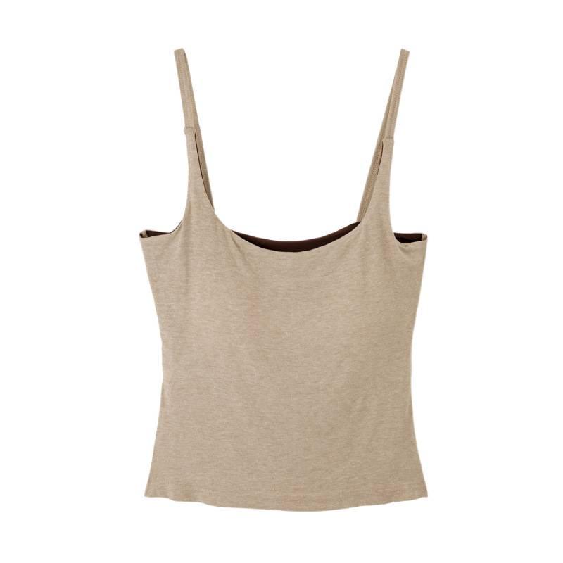 2026 European-Style Backless Camisole Tank with Built-In Bra - Perfect Summer Base Layer for a Niche Look