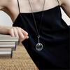 Fashion Magnifying Glass Necklace Alloy Glass Adjustable Chain Necklace Multifunctional Unique Accessory for Daily Wear