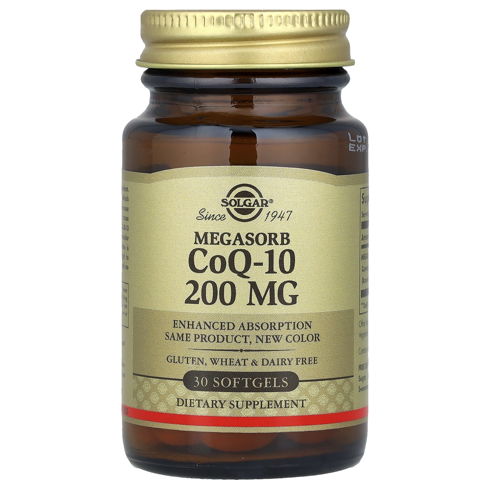 

Solgar, Megasorb CoQ-10, 200 мг, 30 м яких капсул