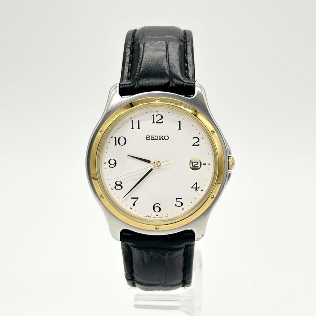 [USED] SEIKO 7N32-0151 Simple Quartz Wristwatch