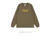 Hong Kong Retro Letter Print Unisex Loose-Fit Cotton Long Sleeve T-Shirt