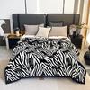 Double Layered Printed Thickened Raschel Soft Blanket Heat Retention Warm Quilt No Shedding Colorfast Anti-static Travel Throw