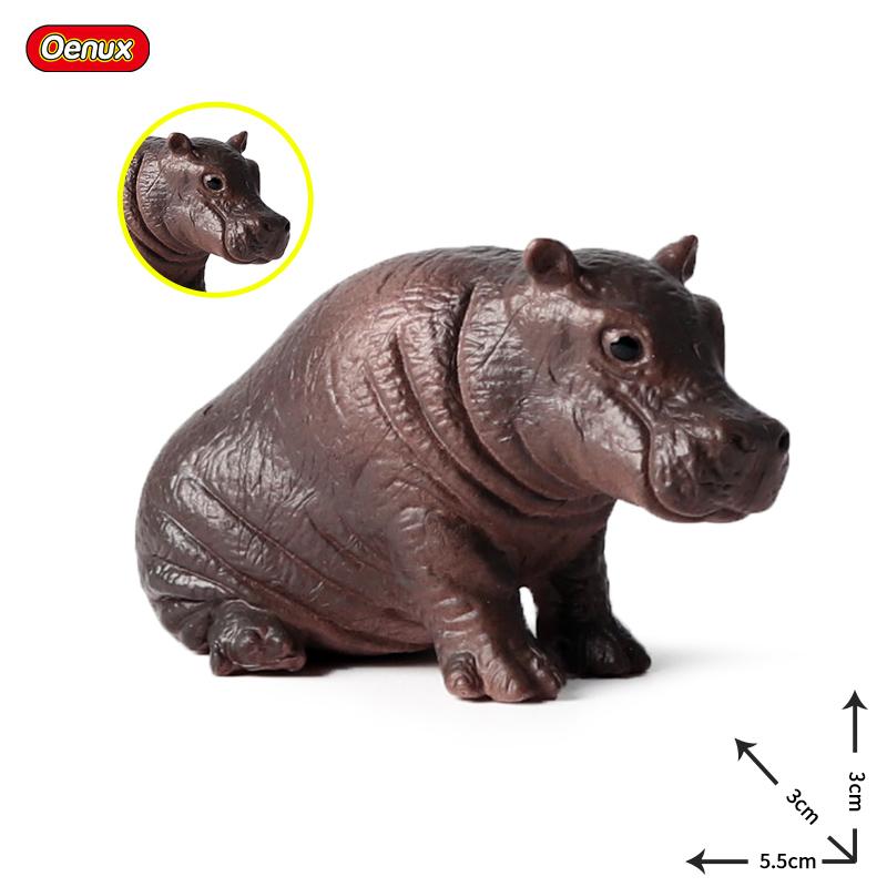 

Oenux Симуляция Модель Дикого Животного Носорог Гиппопотам ПВХ Домашнее Украшение Животное Развивающая Игрушка Для Детей Подарок