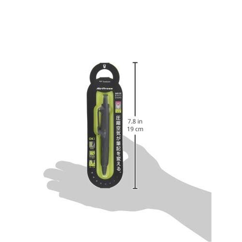 Bolígrafo Retráctil Presurizado Tombow Air Press 0.7mm, Escribe sobre Superficies Húmedas/Verticales, Negro Total, Tinta Impulsada por Presión de Aire
