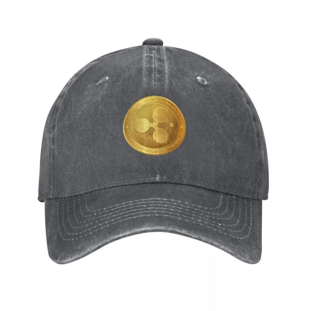 XRP Cryptocurrency  XRP LOGO Baseball Cap Sunhat Bobble Hat Trucker Cap Hip Hop Sun Hats For Women Unisexs