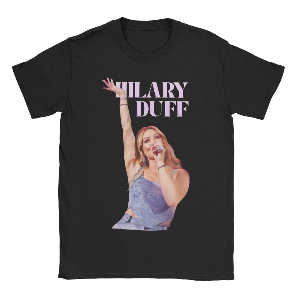 Hilary Duff The Lucky Me Tour 2026 Unisex WoUnisex T Shirts Fun Tee Shirt Short Sleeve Round Neck TShirts 100 Cotton Gift Clothes