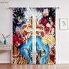 2 Pcs Of Hot-Blooded Anime Japanese-Style Printed Curtains For Children's Rooms, Dormitories, Living Rooms, Decorative Curtains