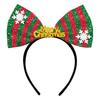 Elk Christmas Headbands Bowknot Cartoon Holiday Hairbands  Costume Party Accessories