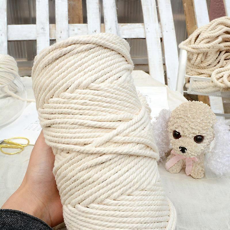 3mm Macrame Cord, 40inch Thick Cotton Macrame Rope for Wall Hanging Planters Hangers Knitting Macrame Home DIY