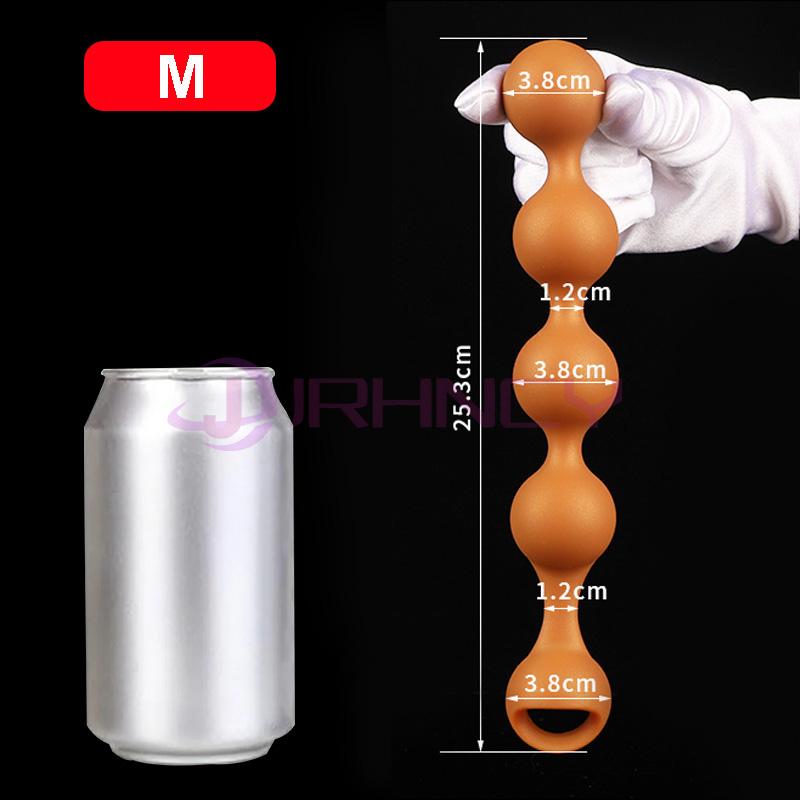 3-9cm Huge Anal Beads Liquid Silicone Anal Balls Dilation Training Soft Butt Plug Gay Sex Toys For Men Women Big Anal Plug