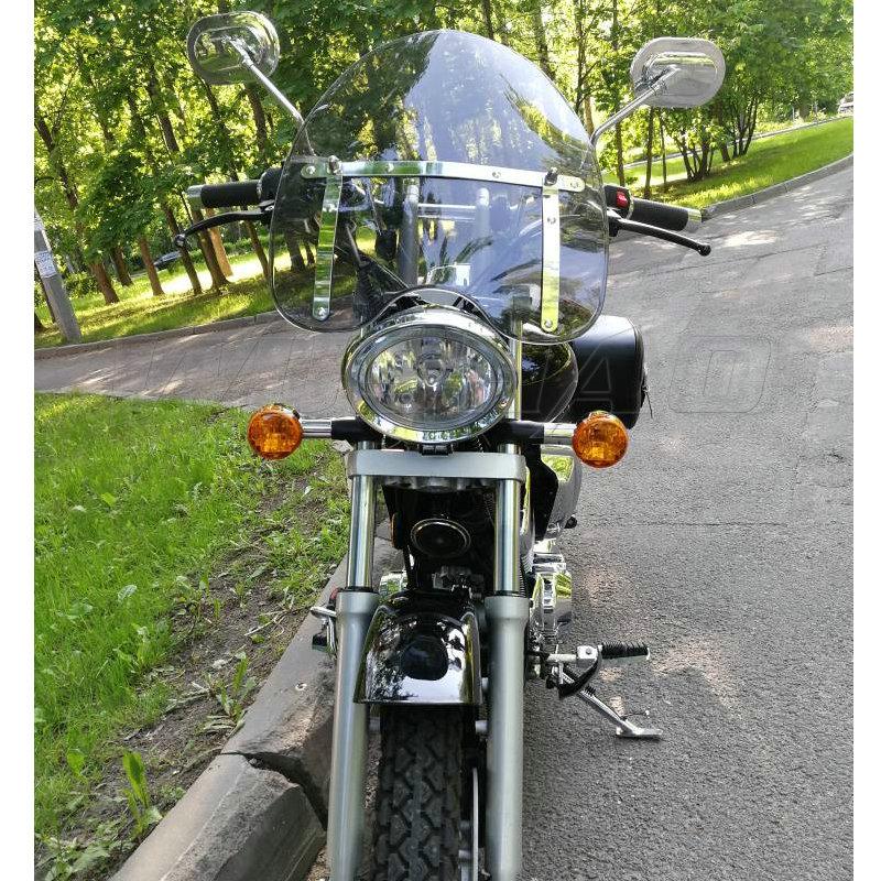 

Windshield Windscreen For 2005-2017 Yamaha Stryker 1300 XVS1300 Roadliner Stratoliner 1900 XV1900 7/8 1 Handlebar Fixed Screen 18in 25-28mm Gray