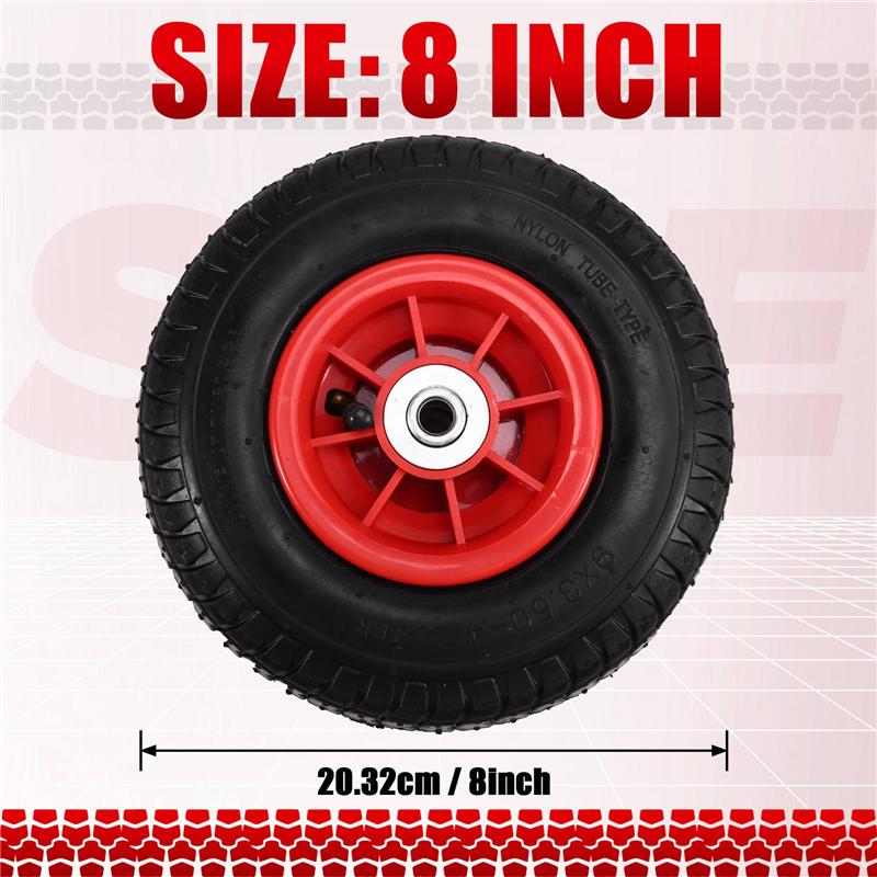 3X Children's Electric Car Inflatable Tires, Kid's Electric Tricycle Rubber Wheels Children's Car Tires 1.2Cm Hole 8Inch