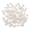 100 τεμάχια Pearl White Βαμμένες Ξύλινες Χάντρες Spacer Jewelry Κατασκευή 8mm