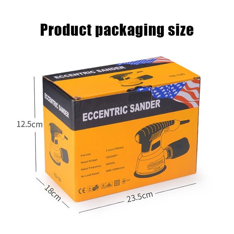 300W 5 Inch 6 Speed Regulation Polishing Sanding Machine Portable Car Polisher Random Orbital Air Sander