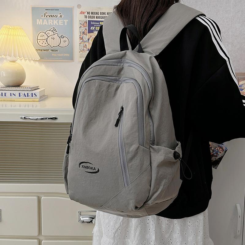 Large Capacity Backpack Men's Letter Print Schoolbag Women's Backpack