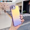 KEYSION Fashion Laser Gradient Colorful Phone Case for iPhone 17e 16e Soft TPU+PC Shockproof Back Cover for iPhone 16e 17e 2026