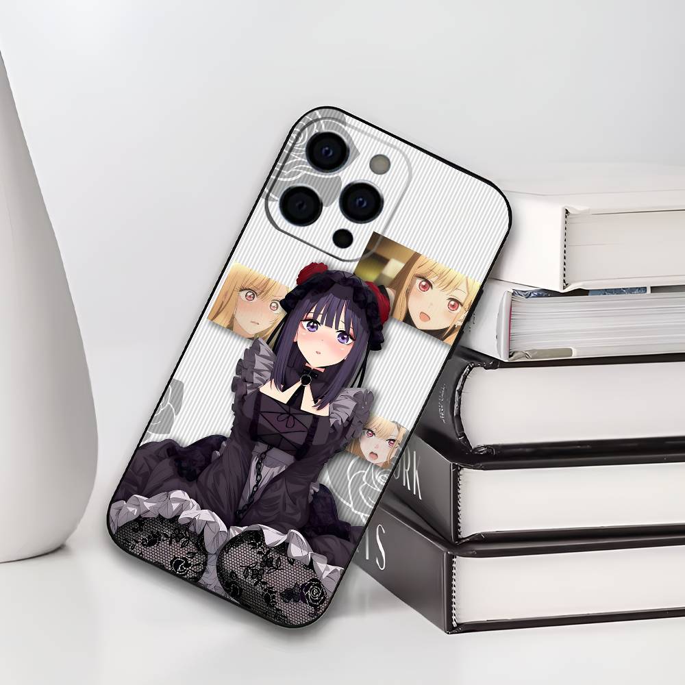 Shizuku Kuroe Marin Kitagawa Phone Case For iPhone 17,16,15,14,13,12,11 Plus,Pro Max,XS,Soft Black Cover