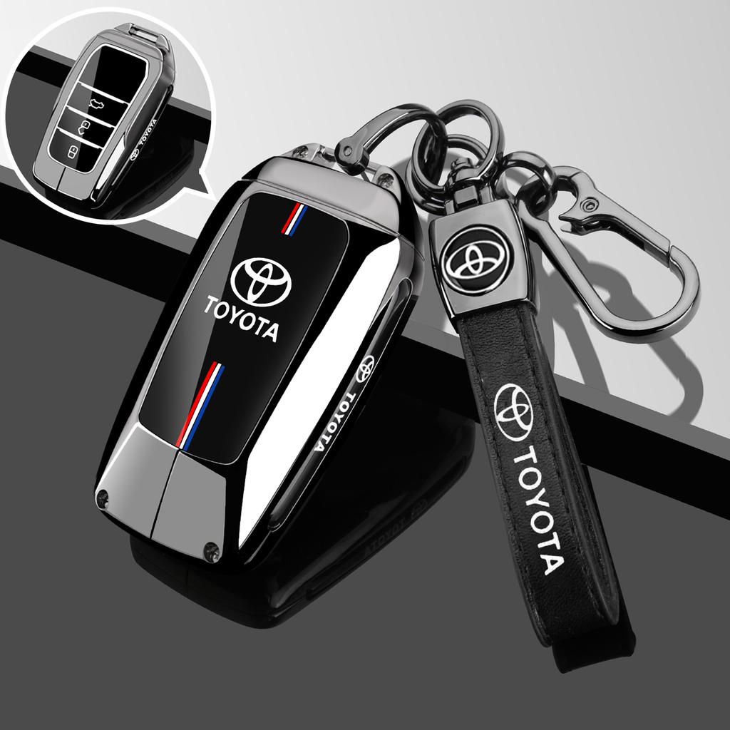 For Toyota Prius Camry Corolla CHR C-HR RAV4 Land Cruiser Keychain Auto Accessories Car Smart Key Case Cover Protector Shell Fob
