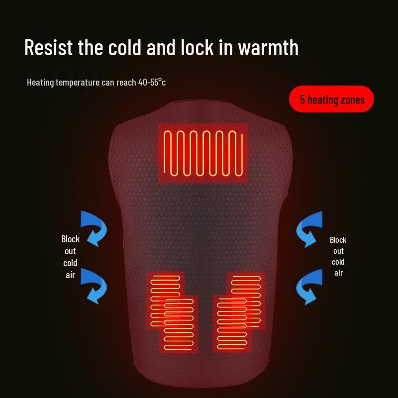 Winter USB Electric Heated Vest with Smart Carbon Fiber Technology