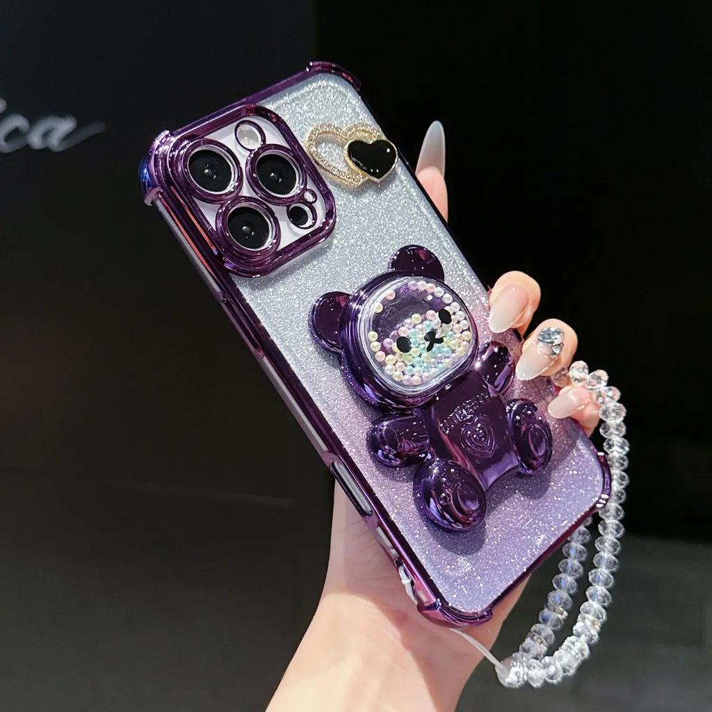 Lanyard Luxury Magnetic Plating Clear Case For XiaoMi 14T Pro Shockproof Silicone Cover