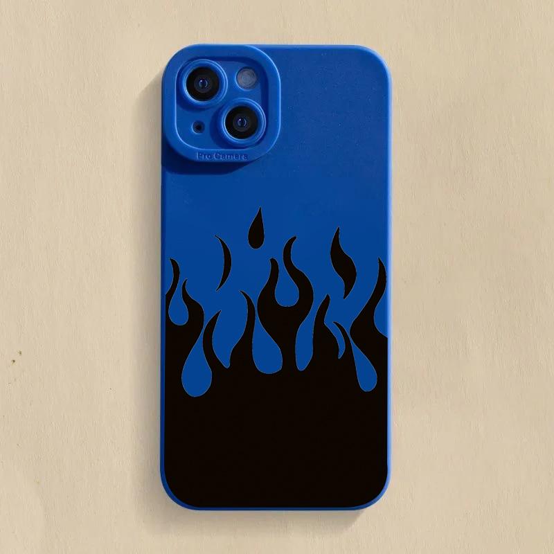 Fashion Black Flame Phone Case For  Mi 14 13 12 12T 13T Pro 11 Lite 5G NE Poco F5 X5 X3 M6 Pro Shockproof Silicone Cover