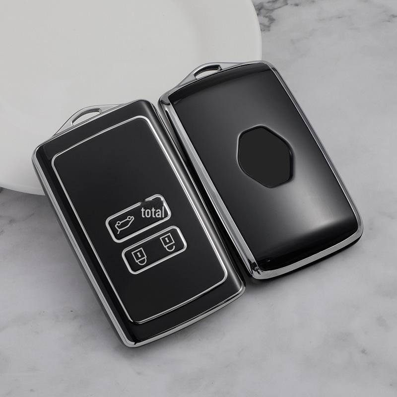 Sac à clés Silver Edge pour clé intelligente Renault Koleos 2017, adapté à la télécommande de voiture Koleos 18.