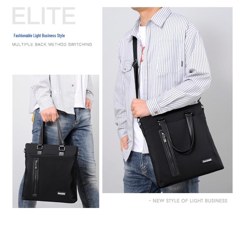 Infineo Men's Oxford Cloth A4 Tote and Crossbody Bag