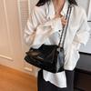 Casual Soft Surface Large Capacity Bag Women 2024 New Popular All-Match Chain Messenger Bag Popular Silver Shoulder Bag Handbag