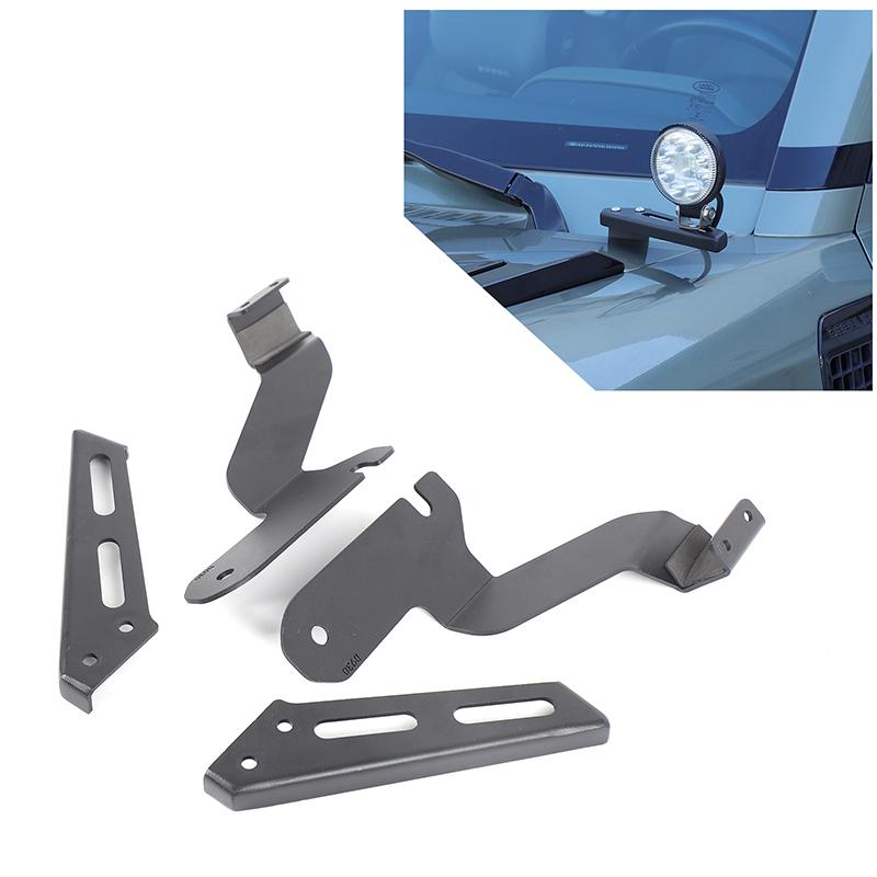 For Land Rover Defender 90 110 -2025 Carbon Steel Car Front Engine Cover Lamp Holder Bracket Accessories Car Modification